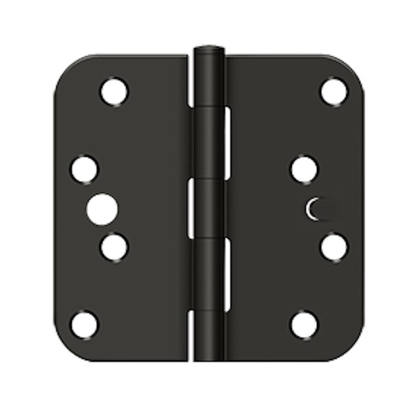 Deltana 4x4x5/8 Radius Hinge Security, Oil Rubbed Bronze Finish - S44R5BK10B-S