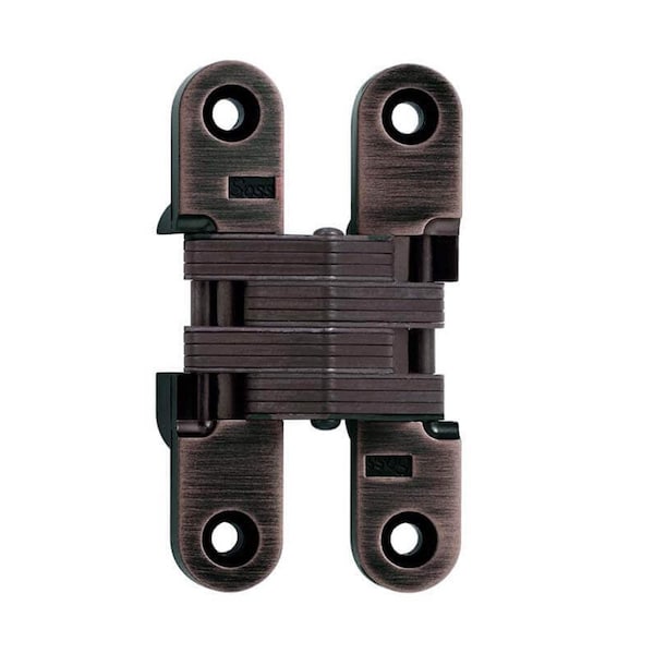Universal Industrial Soss 3/4inx3-3/4in Medium Duty Invisible Hinge for 1-1/8in Doors Lacquered Oil Rubbed Bronze - 212US10BL