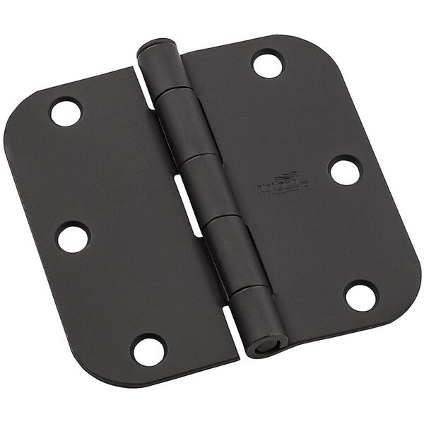 National Mfg & Spectrum Brands Hhi 3.5 x 0.625 in. RC Door Hinge, Black - 106560