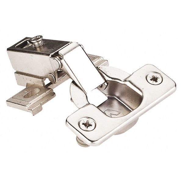 Zoro Select Butt Hinge, Steel, Concealed Mounting, 1 1/2 in Leaf W x 2 1/4 in Leaf H, Nickel - 45-407