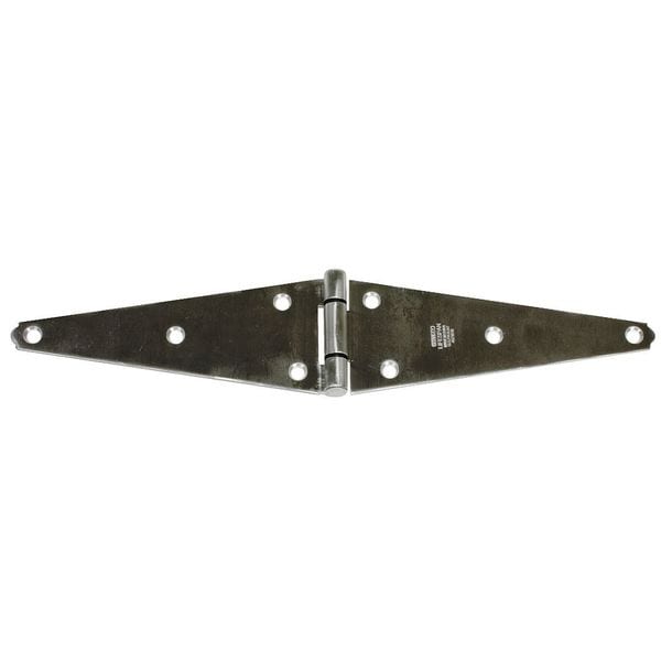 Zoro Select Strap Hinge, Steel, Full Surface Mounting, 5 3/4 in Leaf W x 2 1/2 in Leaf H, Stainless steel - 1RCP5