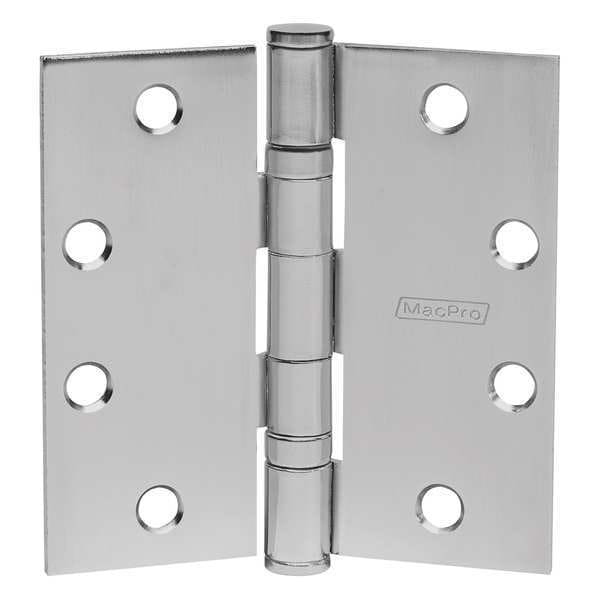 Mckinney Door and Butt Hinge, Steel, Full Mortise Mounting, 1 15/16 in Leaf W x 4 1/2 in Leaf H - 4 1/2X4 1/2 MPB79 P