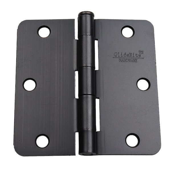 Gliderite Hardware 3-1/2 in. Oil Rubbed Bronze Door Hinge with 1/4 in. Corner Radius - 3514-ORB, 50PK - 3514-ORB-50