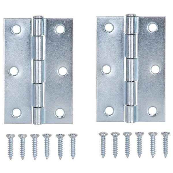 Prosource Utility Hinge, Steel, Zinc, Loose Pin, 180 deg Range of Motion, Full Mortise Mounting, 28 Pair lb - LR-056-PS