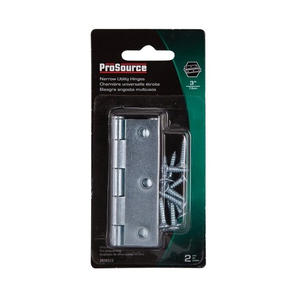 Prosource Utility Hinge, Steel, Zinc, Loose Pin, 180 deg Range of Motion, Full Mortise Mounting, 28 Pair lb - LR-056-PS