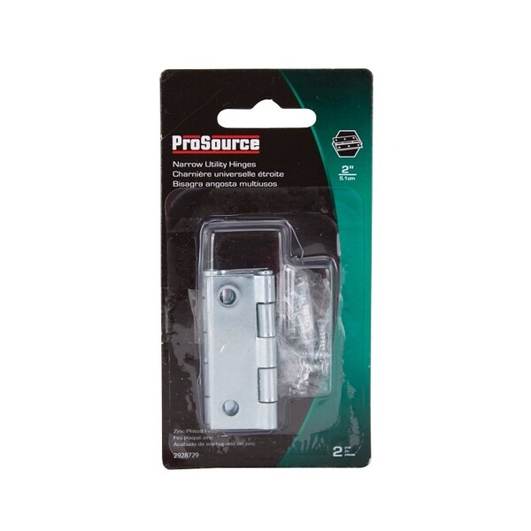 Prosource Utility Hinge, Steel, Zinc, Removable Pin, 180 deg Range of Motion, Full Mortise Mounting - LR-054-PS