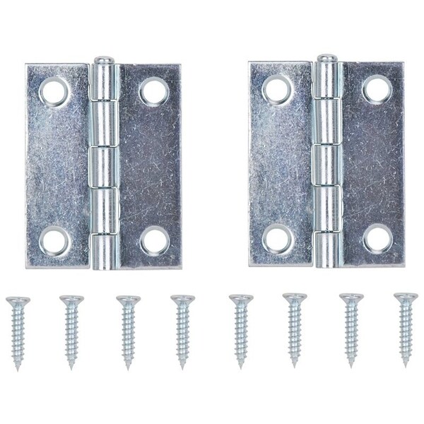 Prosource Utility Hinge, Steel, Zinc, Removable Pin, 180 deg Range of Motion, Full Mortise Mounting - LR-054-PS