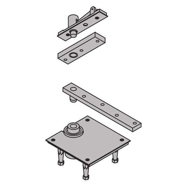 Ives Pivot Hinge, Cast Brass, Center Hung Mounting, 1 1/4 in Leaf W x 1 5/8 in Leaf H - 7256 SET US26D