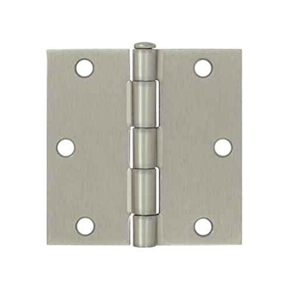 Patioplus 3.5 x 3.5 in. Square Hinge Steel, Brushed Chrome - PA927176