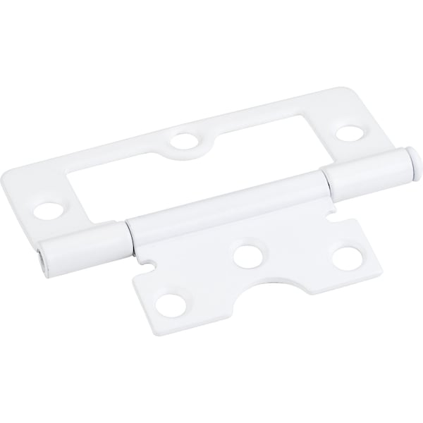 Hardware Resources White 3" Swaged Loose Pin Non-Mortise Hinge with 6 Holes - 9802WH