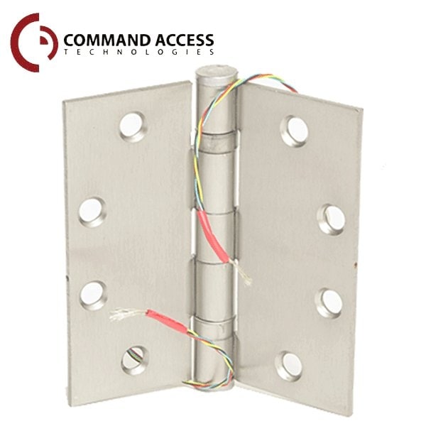 Command Access Energy Transfer Hinge, 4-1/2 In. by 4-1/2 In., 5 Knuckle Standard Weight, 4 Wire, 26 Guage, Bright C - CAT-ETH4W4545-625-CH-BB79-4FT