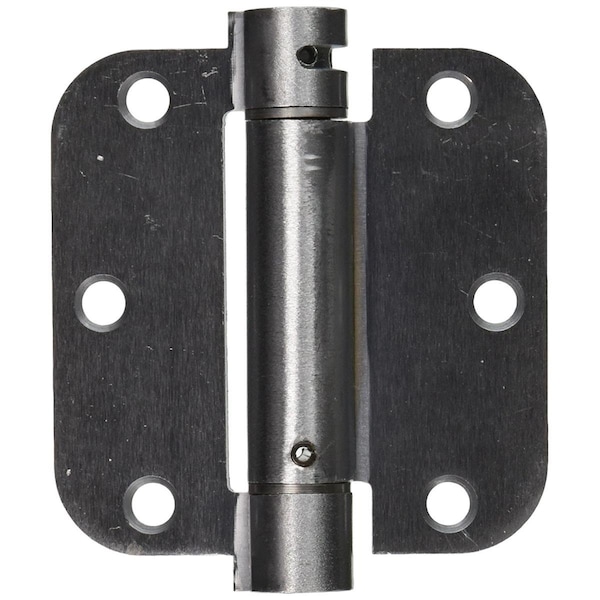 Patioplus 3.5 x 3.5 x 0.62 in. Spring Hinge Steel, Brushed Chrome - PA577007