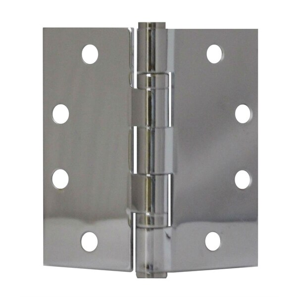 Don-Jo NRPBB74545-651 4.5 x 4.5 in. Bright Chrome Hinge with Non removable pin - NRPBB74545 651