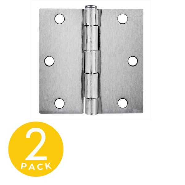 Global Door Controls 3.5 in Leaf W x 3.5 in Leaf H, Silver - CP3535-26D