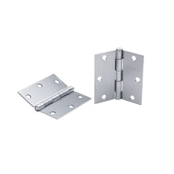 Global Door Controls 3.5 in Leaf W x 3.5 in Leaf H, Silver - CP3535-26D