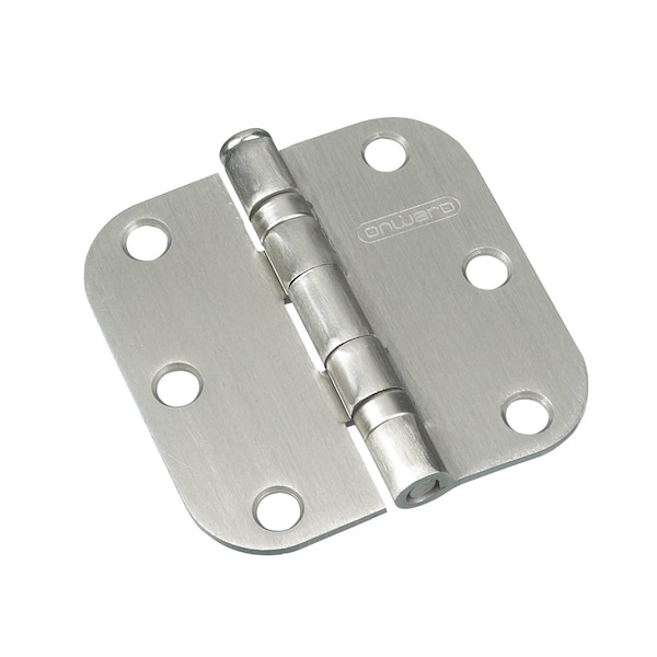 Richelieu 2Pack 3inch 76 mm Full Mortise Ball Bearing Butt Hinge, Brushed Nickel - 41820NBB