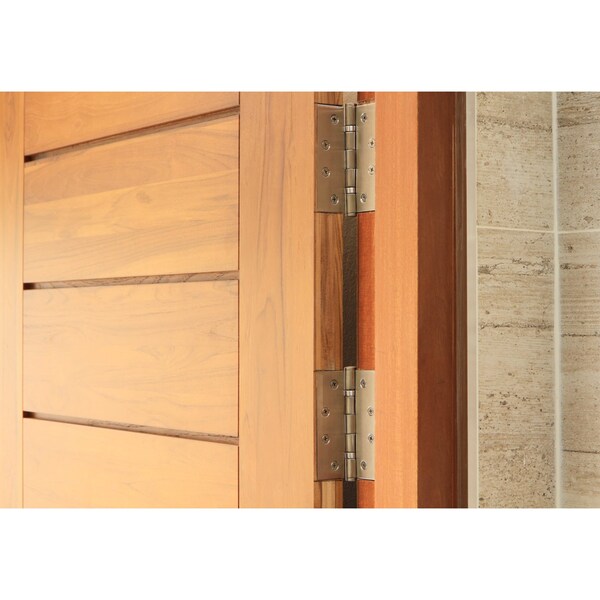 Richelieu 2Pack 3inch 76 mm Full Mortise Ball Bearing Butt Hinge, Brushed Nickel - 41820NBB
