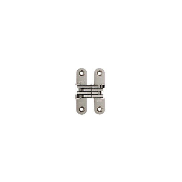 Universal Industrial Soss 5/8" x 2-3/4" Medium Duty Invisible Hinge for 1" Doors Satin Nickel Finish - 208US15