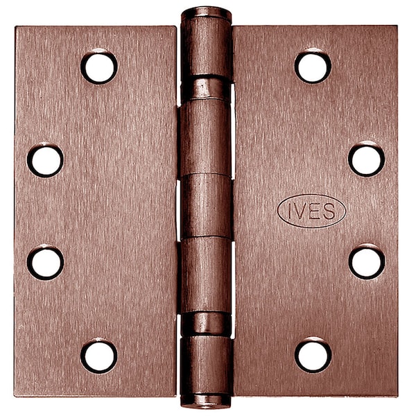 Ives Ball Bearing Butt Hinge, 4-1/2" x 4-1/2", Square, 613, NRP, Standard - 5BB1 4.5X4.5 613 NRP