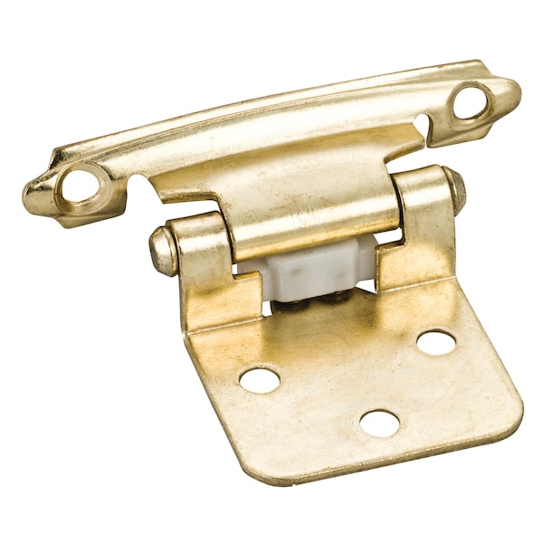 Hardware Resources Traditional 1/2In. Overlay Hinge W/ Screws - Polished Brass - P5011PB-R