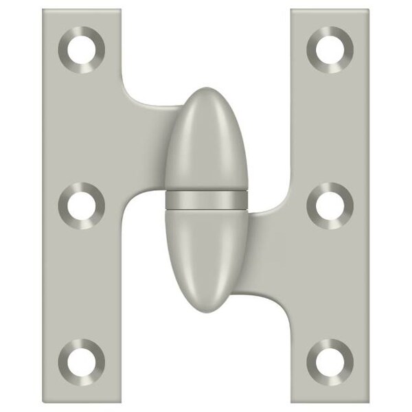 Deltana Satin Nickel Knuckle Hinge, Holes per Leaf: 3 - OK2520U15-R