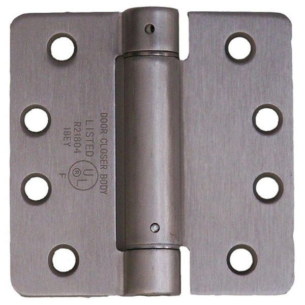 Tento Campait 4 x 4 in., 0.25 in. Radius Corner UL Listed Spring Hinge, Satin Nickel - TE1621535