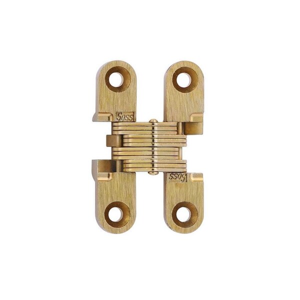 Richelieu 1 1116inch 43 mm x 38inch 10 mm Full Mortise Concealed Hinge, Satin Brass - 420101160