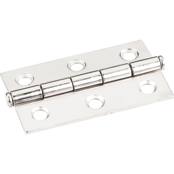 Hardware Resources Bright Nickel 2-1/2"x1-1/2" Single Half Swaged Butt Hinge - 33527BN