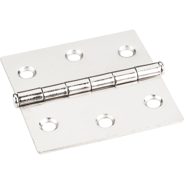 Hardware Resources Bright Nickel 2-1/2"x2-1/2"  Swaged Butt Hinge - 33524BN