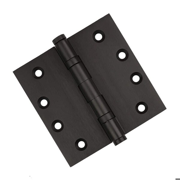Embassy 4 x 4 Solid Brass Ball Bearing Hinge, Oil Rubbed Bronze Finish - 4040BBUS10B-1