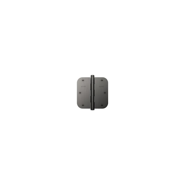 Baldwin Estate Baldwin 3-1/2in x 3-1/2in - 1/4in Radius Mortise Hinge Graphite Nickel Finish - 1435076I