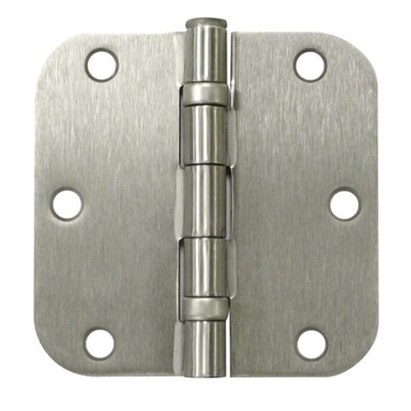 Patioplus 3.5 x 3.5 x 0.62 in. Radius Ball Bearing HingeSatin Nickel - Steel - 50 Case, 2PK - PA843264