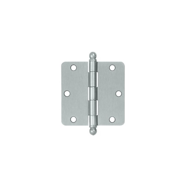 Deltana S35R426D-BT Ball Tip 1/4 Radius Hinges Brushed Chrome, 10PK - S35R426D-BT-XCP10
