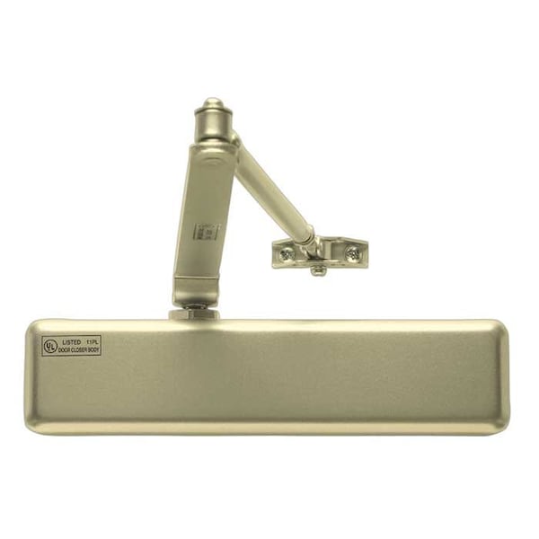 Tell Door Closer, Aluminum Painted, Regular Arm, Adjustable Size 1-6, Full Plastic Cover - DC7016-REG-AL