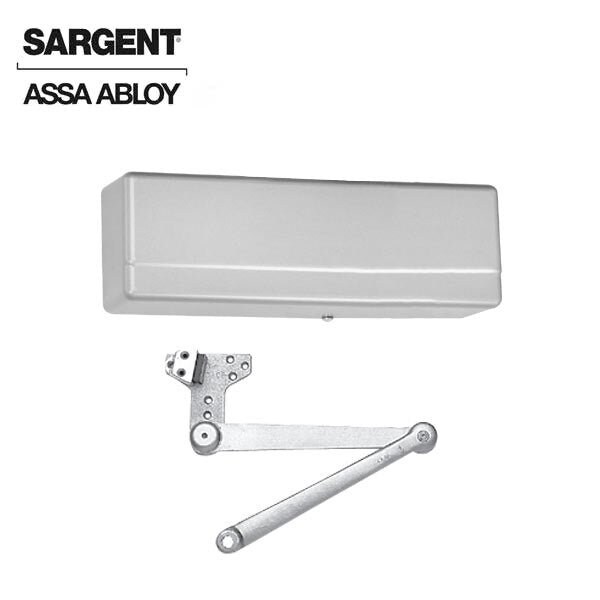 Sargent 281 Series Surface Mechanical Closer Heavy Duty Parallel Arm with Compression Stop Sprayed Aluminum - SRG-281-CPS-EN