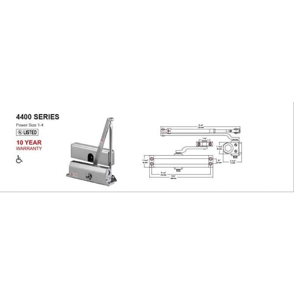 Delaney Hardware Light to Medium Duty Grade 1 Cast Iron Body Duro Bronze Finish Commercial Door Closer - 604411
