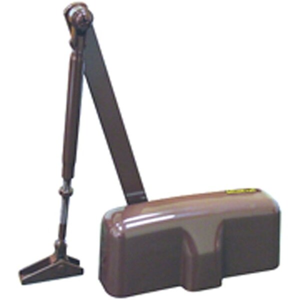Prosource Door Closer, Non-Handed Hand, Automatic, Aluminum, Brown, 85 lb - C101-BH-SA-BR