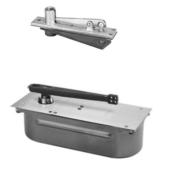 Rixson 30N105626 Heavy Duty Center Hung Floor Closer with 105 Degree Swing Satin Chrome - 30N105626