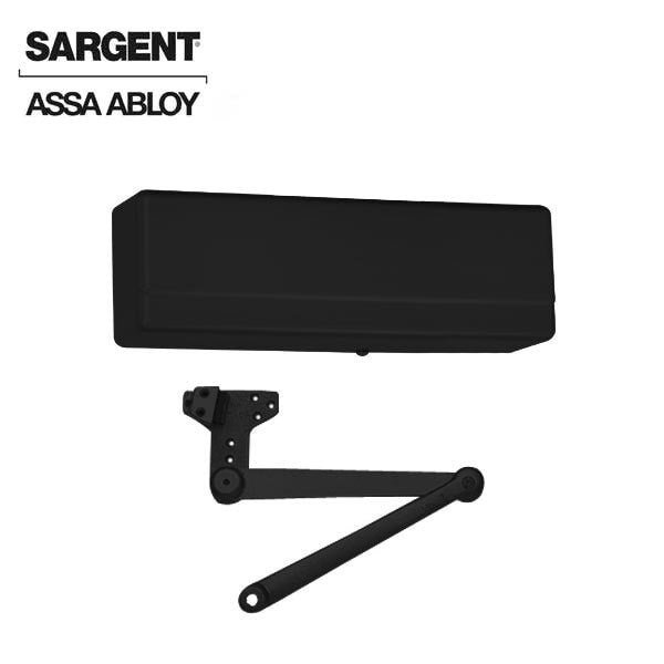 Sargent 281 Series Surface Mechanical Closer Heavy Duty Parallel Arm with Compression Stop Black Suede Powde - SRG-281-CPS-BSP