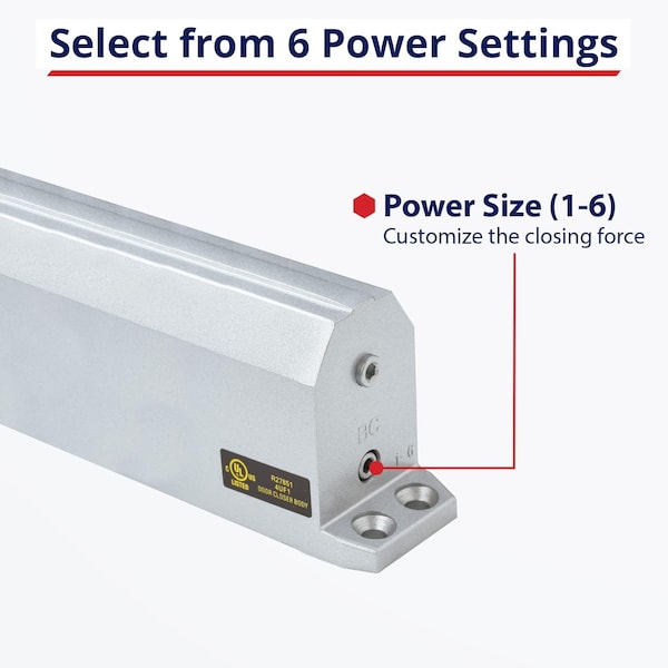 Lawrence Manual, Hydraulic, Door Closer, Medium to Heavy Duty Interior and Exterior, Aluminum - LH5016-AL