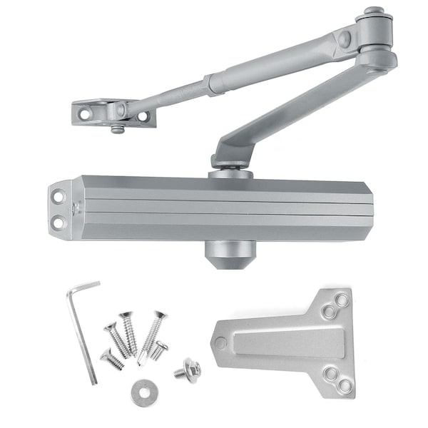 Lawrence Manual, Hydraulic, Door Closer, Medium to Heavy Duty Interior and Exterior, Aluminum - LH5016-AL