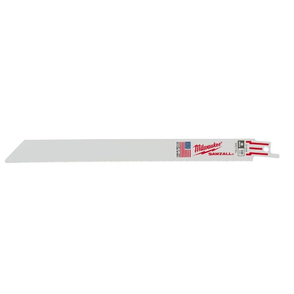 Milwaukee Tool 9 in. 18 TPI SAWZALL Reciprocating Saw Blade for Medium Metal (Bulk) - 48-01-7188