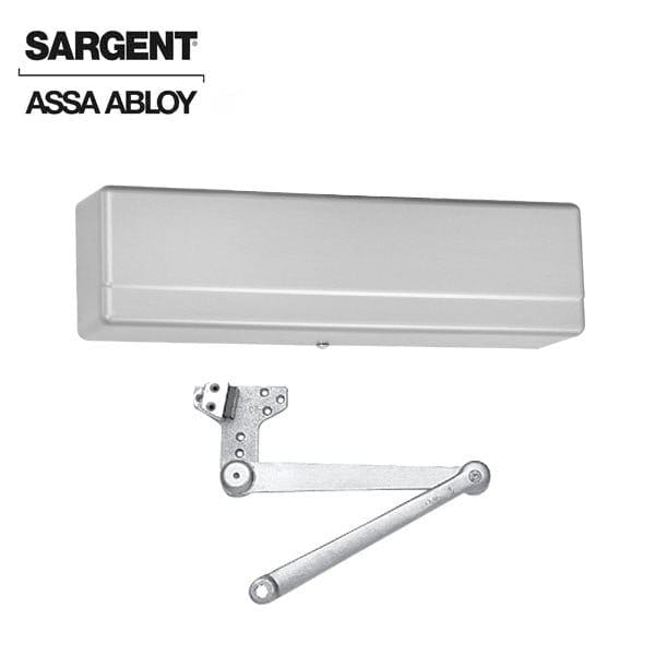 Sargent 1431 Series Surface Mechanical Closer Heavy Duty Parallel Arm with Compression Stop Sprayed Aluminum - SRG-1431-CPS-EN