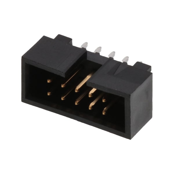 Molex Board Connector, 10 Contact(S), 2 Row(S), Male, Straight, 0.1 Inch Pitch, Solder Terminal, Guide - 702461004