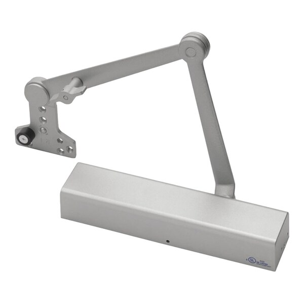 Norton Co Heavy Duty Hold Open Arm Door Closer, Adjustable Size 1-6, Aluminum Painted - 210 HDH 689