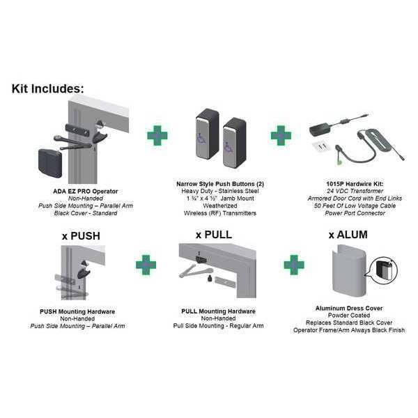 Norton Door Controls Automatic, Hydraulic, Norton 5800, Low Energy Power Operator, Heavy Duty Interior and Exterior - 5845 X NPB X 689