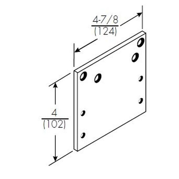 Norton Door Controls 88690 Parallel Arm Drop Plate for 78 Series Dark Bronze - 88690