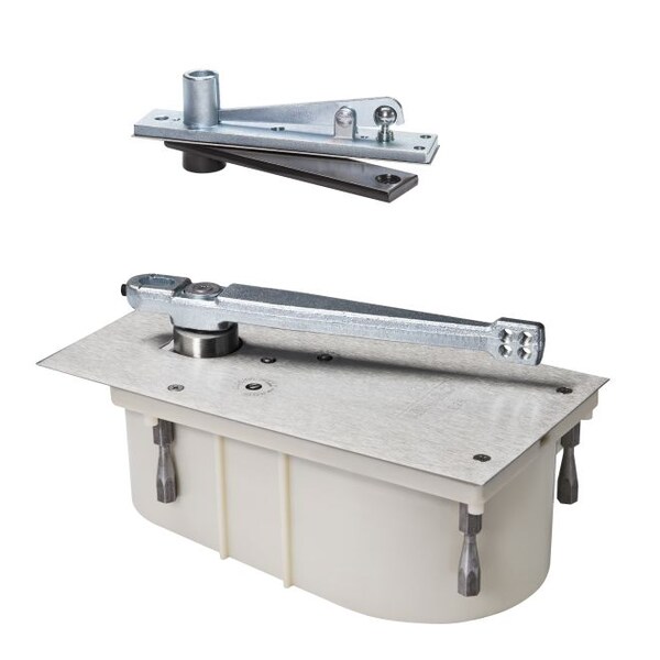 Rixson Right Hand Heavy Duty Selective Hold Open Floor Closer with 105 Degree Swing Satin Bronze - 28S10510RH