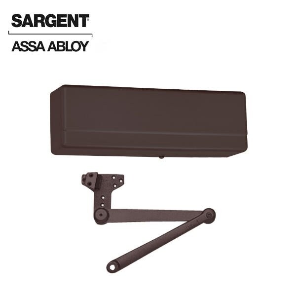 Sargent 281 Series Surface Mechanical Closer Heavy Duty Parallel Arm with Compression Stop Dark Oxidized Sat - SRG-281-CPS-10BE