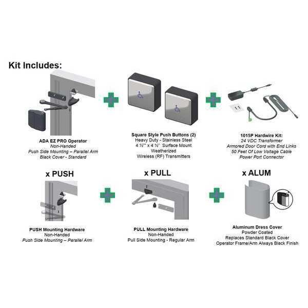 Norton Door Controls Automatic, Hydraulic, Norton 5800, Low Energy Power Operator, Heavy Duty Interior and Exterior - 5845 X SQPB X 689